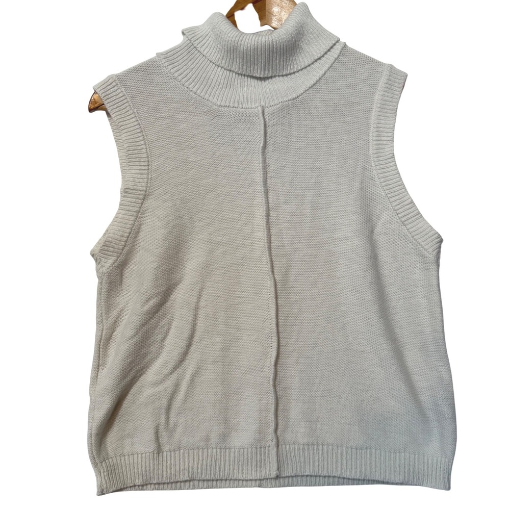 Sanctuary | Women's‎ Light Beige Sleeveless Turtleneck Sweater Vest, Size S